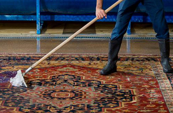 Wool rug cleaning